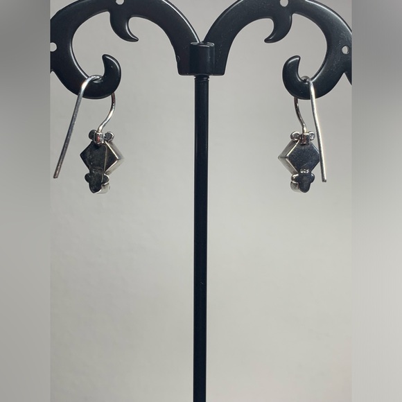 Early Silpada VERY RARE Sterling Silver & Sodalite Inlaid Petite Earrings - Picture 5 of 11